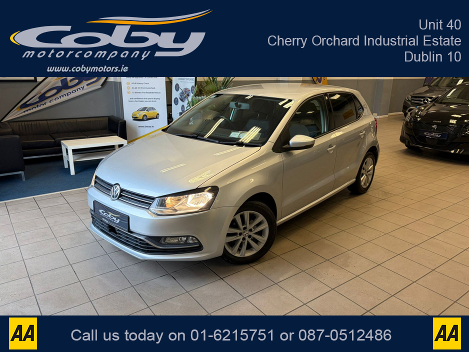 2014 Volkswagen Polo 1.0 75HP MANUAL 5SPEED 5DR. NCT & TAX, Sat Nav, Alloy Wheels, Car Play, Touch Screen, MFSW, Air Con, AUTO Wipers, Full Electrics, 2 Keys, Folding Rear Seats, Luggage Cover and more. €9,950