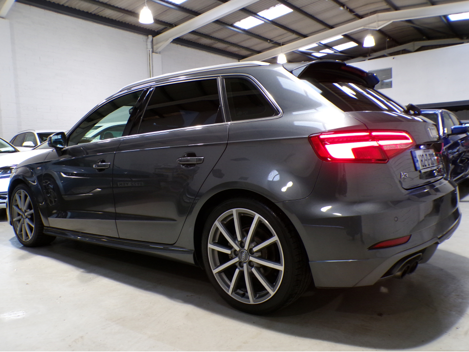 2018 Audi A3 Sportback S-LINE SPORTBACK*FACELIFT MODLE*AUTO*HEATED LEATHER ELECTRIC S-LINE SEATS*PARKING SENSORS WITH COLOUR CAMERA*ADAPTIVE CRUISE CONTROL*PADDLE SHIFT*FULL SAFETY PACK* €21,900