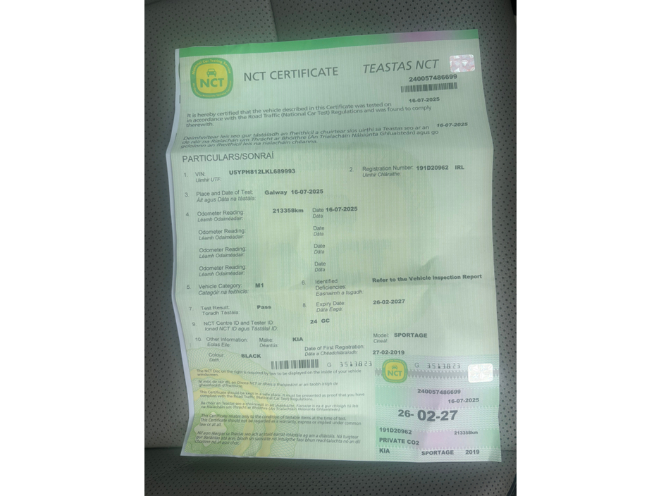 2019 Kia Sportage  €15,000