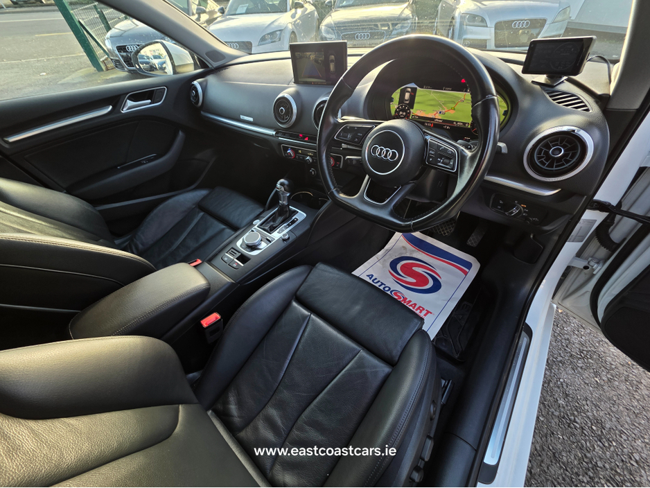 2017 Audi A3 1.4 LEATHER LEATHER SEATS / VIRTUAL COCKPIT - SMARTPHONE INTERFACE- SATNAV - VIRTUAL COCKPIT - NAVIGATION REVERSING CAMERA - PARKING SENSORS €18,750
