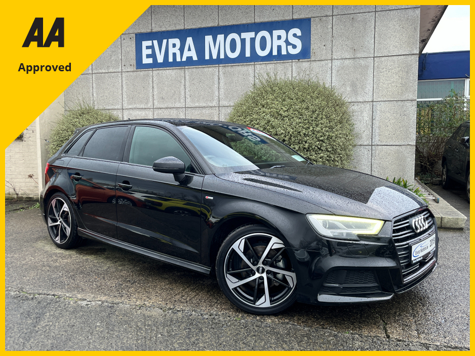 2019 Audi A3 SPORTBACK S-SLINE AUTOMATIC 1.4 PETROL //LOW MILES//HALF LEATHER HEATED SEATS//REVERSE CAMERA//KEYLESS ENTRY//ADAPTIVE CRUISE CONTROL// €23,950