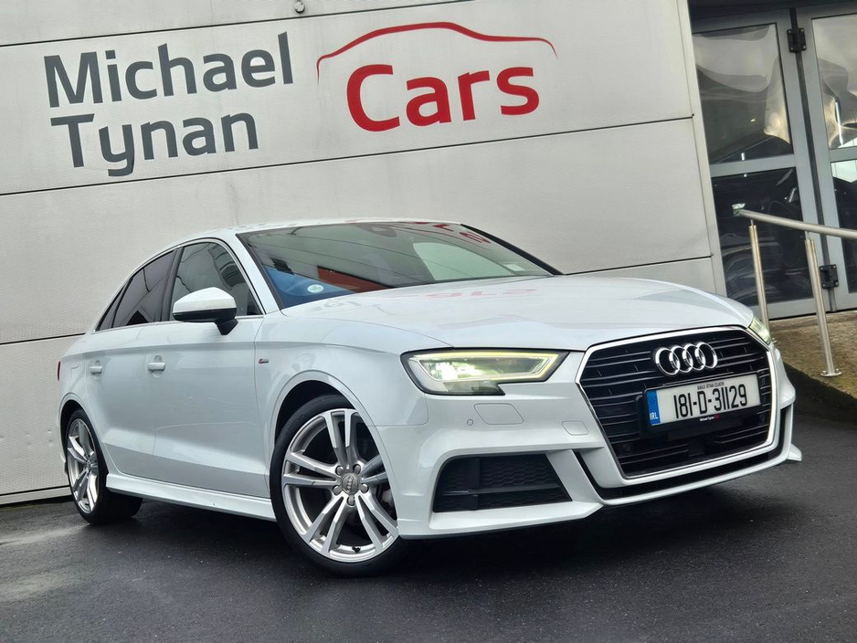 2018 Audi A3 1.4 Petrol S Line, Automatic (150bhp), 18'' Alloys, Sat Nav, CarPlay, Camera, Cruise Control - First Registered in July 2018 - Trade in Price €22, 999 €21,999