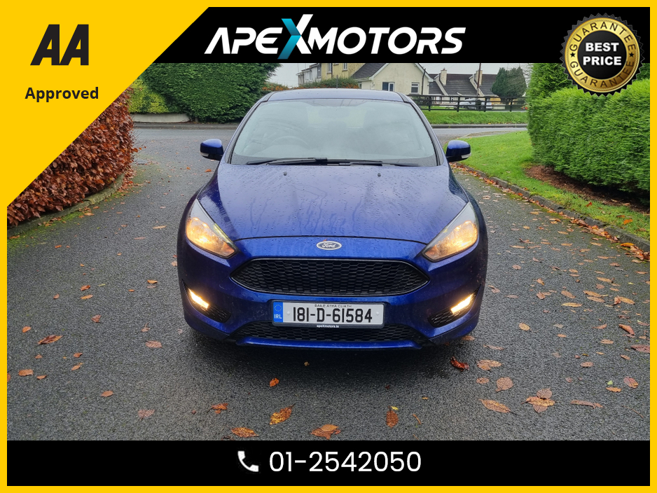 2018 Ford Focus FINANCE ARRANGED * ST-LINE 120PS 5DR * NEW NCT OCT-27 * ONE OWNER FROM NEW * IMMACULATE * STAMPED SERVICE HISTORY * AA APPROVED * 101 SAFETY CHECKLIST * HEATED SEATS * COLOUR REVERSE CAMERA * TOP-SPEC €12,449
