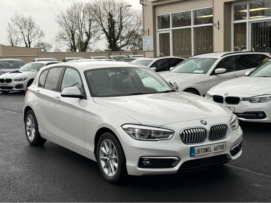 2018 BMW 1 Series STYLE 2.0 AUTO * 3 STAGE HEATED SEATS, SERVICE BOOK PRESENT WITH 4 SERVICE STAMPS, REAR VIEW CAMERA, PARKING SENSORS FRONT & REAR, ADAPTIVE CRUISE CONTROL, PART LEATHER TRIM, 2 KEYS, ISOFIX, * €18,950