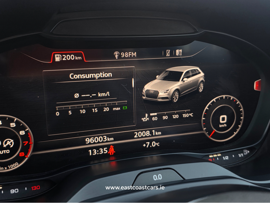 2017 Audi A3 1.4 LEATHER LEATHER SEATS / VIRTUAL COCKPIT - SMARTPHONE INTERFACE- SATNAV - VIRTUAL COCKPIT - NAVIGATION REVERSING CAMERA - PARKING SENSORS €18,750