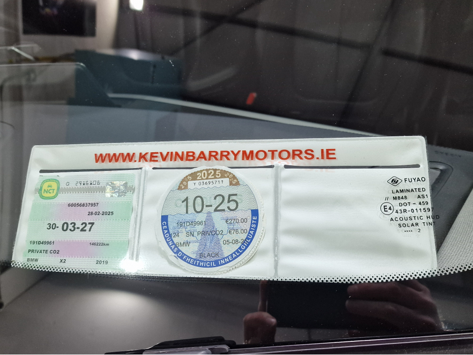 2019 BMW X2 X-DRIVE 20D SE AUTOMATIC **HIGH SPEC / 18" UPGRADED ALLOYS / CRUISE CONTROL / ELECTRIC BOOTLID / FULL BLACK LEATHER / HEADS UP DISPLAY / REVERSE CAMERA / SAT NAV / WIRELESS PHONE CHARGING** €22,900