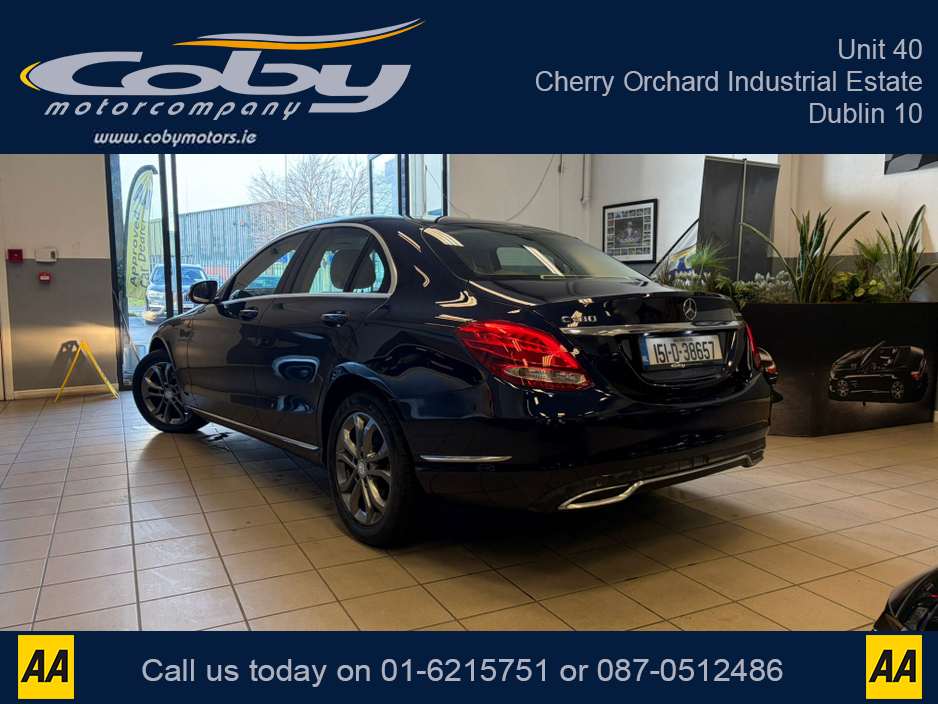 2015 Mercedes-Benz C Class 180 BLUETEC EXCLUSIVE AUTO 4DR. New NCT before collection, Tax, Full Leather, Reverse Camera, Dual Climate Control, MFSW, 2 Keys, Cruise Control, Full Electrics, BT, CD Player, Hands Free, and more. €15,950