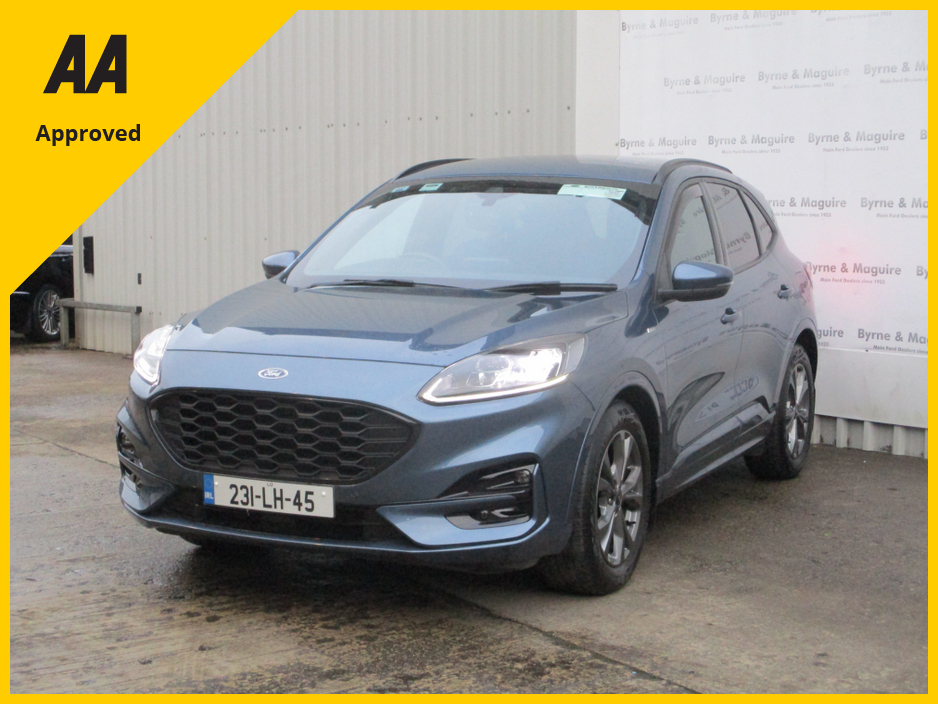 2023 Ford Kuga ST-LINE X 5DR 1.5 TD 120 S6. S6.2 M6, TOP OF THE RANGE WITH WINTER PACK, ONE CAREFUL OWNER AND FULL FORD SERVICE HISTORY !!12 MONTHS WARRANTY AND 12 MONTHS AA COVER. €37,950