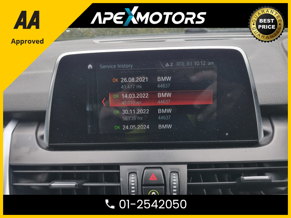 2018 BMW 2 Series Gran Tourer FINANCE ARRANGED * X-DRIVE SPORT  * AUTO GRAN TOURER * AWD (4X4) * 7-SEATER AUTO * NEW NCT OCT-27 * IMMACULATE * 9-STAMPS SERVICE HISTORY * AA APPROVED * 101 SAFETY CHECKLIST * AUTOMATIC *HEATED SEATS €20,949