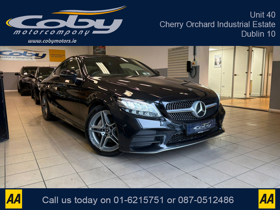 2021 Mercedes-Benz C Class C220D AMG LINE EDITION 2DR AUTO. NCT & Tax, 1/2 Leather, Sat Nav, Dual Climate Control, Heated Seats, Cruise Control, Revers Cam, Parking Sensors, Paddle Shift, BT & more. €35,950