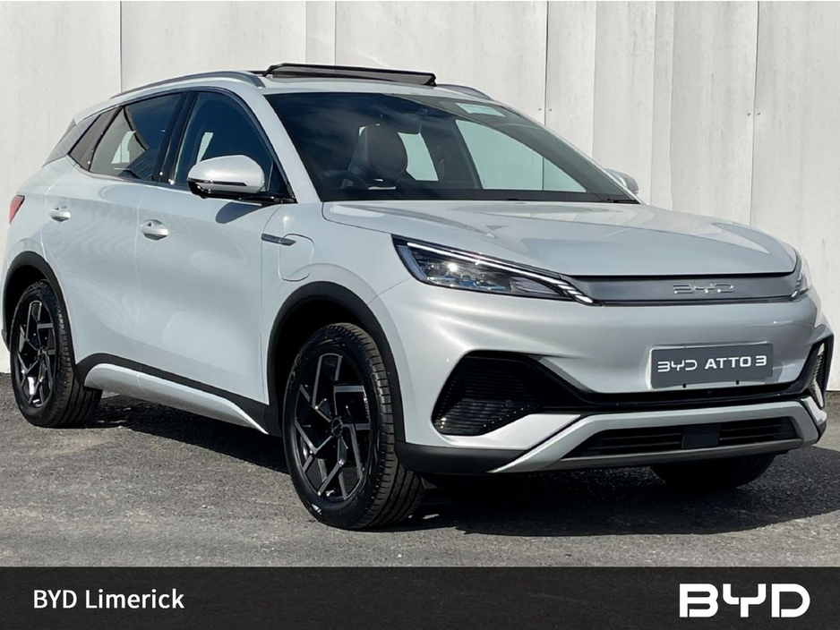 2026 BYD ATTO 3 "261 Delivery" BYD Atto 3, Design (60kWh) with Finance Available Adaptive & Intelligent Cruise Control 15.6" Electric Rotary Touchscreen - Panoramic Sunroof - Heated Front Seats - 18 Alloy Wheels €44,454
