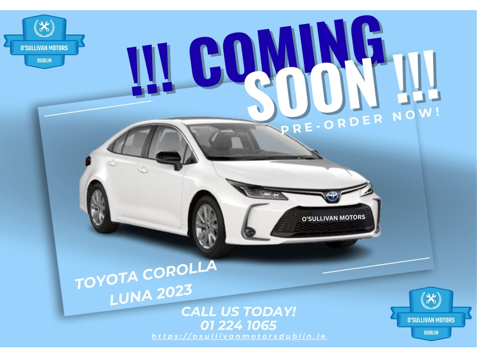 2023 Toyota Corolla LUNA/IRISH CAR/2023/HYBRID/AUTO/COMING SOON!! €23,999