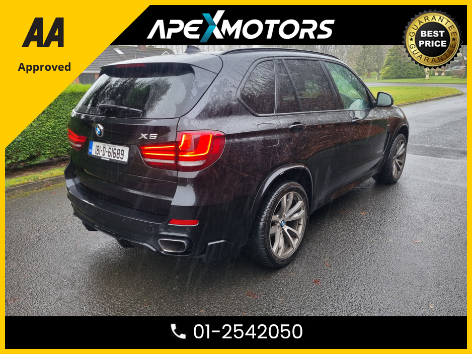 2018 BMW X5 FINANCE ARRANGED * X-DRIVE 30D M SPORT AUTO * 4WD * 7-SEATER * NEW NCT DEC-27 * IMMACULATE * 8-STAMPS SERVICE HISTORY * AA APPROVED * 101 SAFETY CHECKLIST * AUTOMATIC * HEATED SEATS * COLOUR REVERSE €49,949