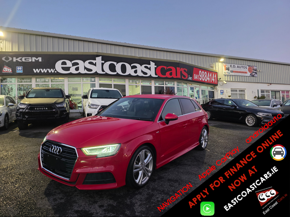 2019 Audi A3 1.4 S-LINE EDITION VIRTUAL COCKPIT - NAVIGATION -CARPLAY ANDROID AUTO HALF LEATHER PACK - REVERSING CAMERA / PARKING SENSORS - DRIVE MODE €23,500