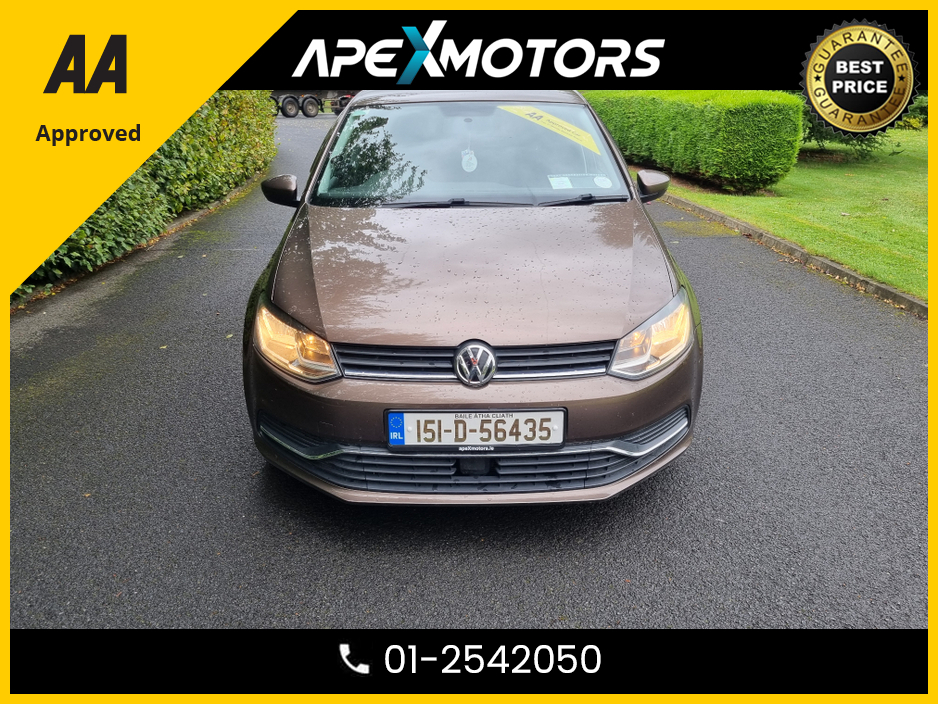 2015 Volkswagen Polo FINANCE ARRANGED * TOP-SPEC  * HIGHLINE * AUTOMATIC * NCT AUG-26 * LOW TAX * STAMPED SERVICE HISTORY * AA APPROVED * 101 SAFETY CHECKLIST * IMMACULATE ( AS NEW ) * COLOUR REVERSE CAMERA €9,949
