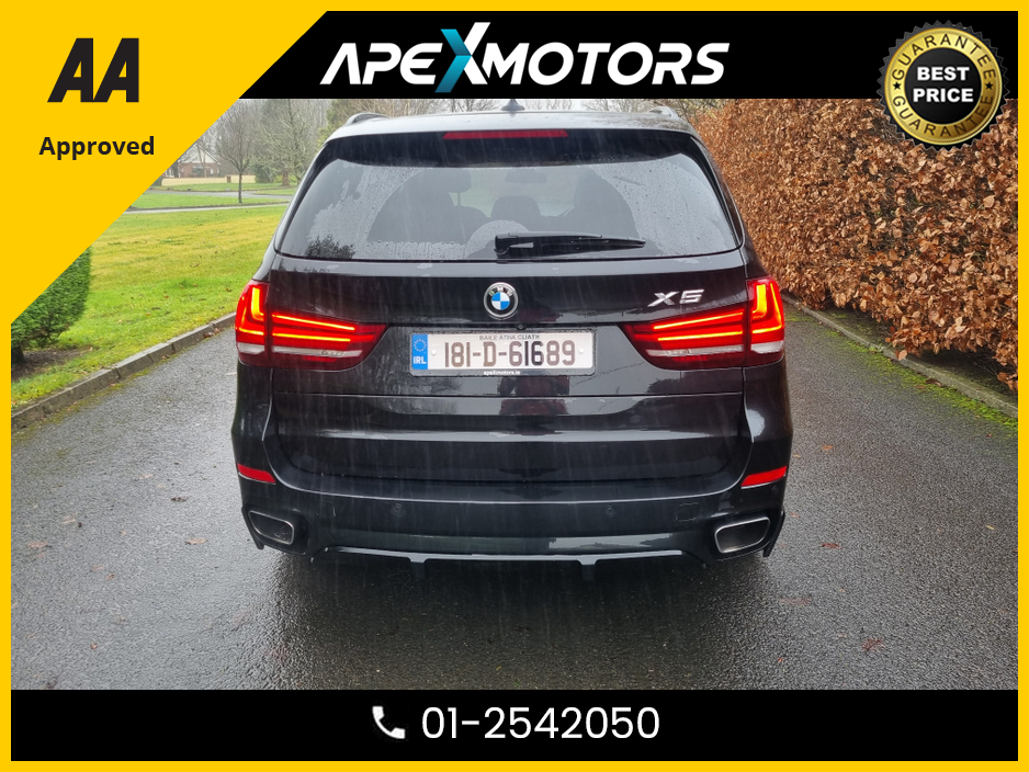 2018 BMW X5 FINANCE ARRANGED * X-DRIVE 30D M SPORT AUTO * 4WD * 7-SEATER * NEW NCT DEC-27 * IMMACULATE * 8-STAMPS SERVICE HISTORY * AA APPROVED * 101 SAFETY CHECKLIST * AUTOMATIC * HEATED SEATS * COLOUR REVERSE €49,949