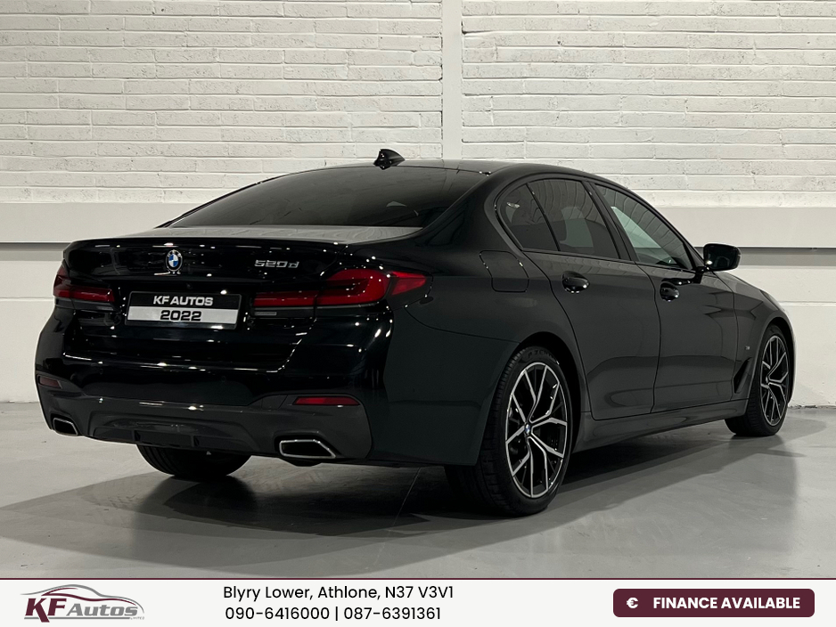 2022 BMW 5 Series 520d G30 LCI M Sport 2L Diesel 190bhp 4dr Auto - 222 Reg €42,995
