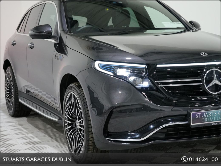 2023 Mercedes-Benz EQC EQC 400 AMG LINE: SELENITE GREY METALLIC WITH BLACK LEATHER, SUNROOF, 21” DIAMOND CUT TURBINE ALLOYS, SIDE RUNNING BOARDS, KEYLESS ENTRY €44,945