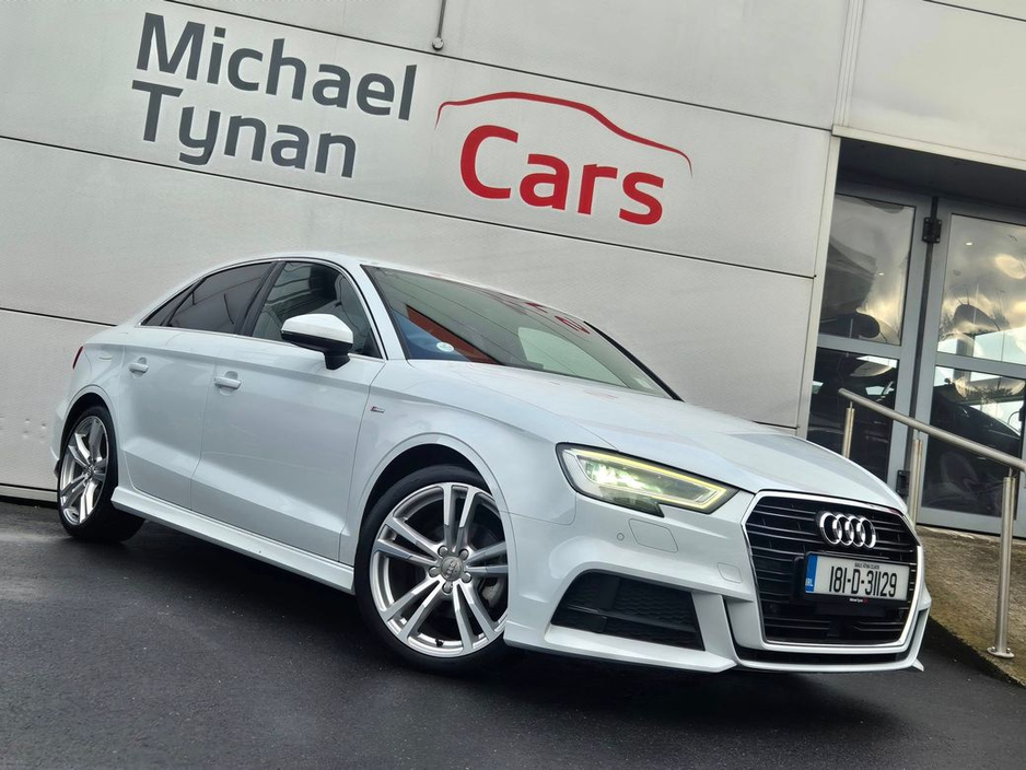 2018 Audi A3 1.4 Petrol S Line, Automatic (150bhp), 18'' Alloys, Sat Nav, CarPlay, Camera, Cruise Control - First Registered in July 2018 - Trade in Price €22, 999 €21,999
