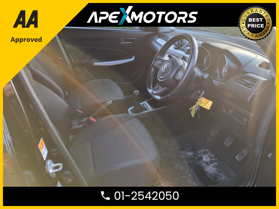 2017 Suzuki Swift FINANCE ARRANGED * TOP-SPEC SZ T 111PS * NEW MODEL * PETROL 5DR * NEW NCT DEC-27 * 2-KEYS * 9-STAMPS SERVICE HISTORY * IMMACULATE * AA APPROVED * 101 SAFETY CHECKLIST* COLOUR REVERSE CAMERA 01-2542050 €8,749