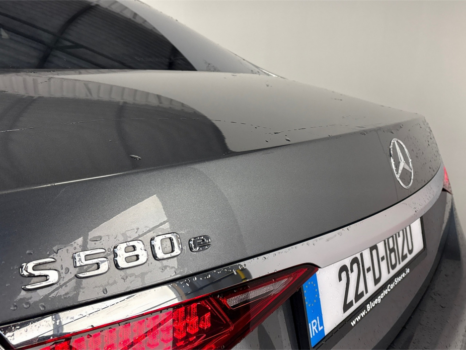 2022 Mercedes-Benz S Class 580 E LWB AMG LINE**BURMESTER SOUND SYSTEM**FRONT ELECTRIC HEATED SEATS**REAR HEATED SEATS**CREAM LEATHER INTERIOR**AMBIENT LIGHTING**20" ALLOYS**REVERSE CAMERA**ELECTRIC TAILGATE**WIRELESS CHARGING** €84,995