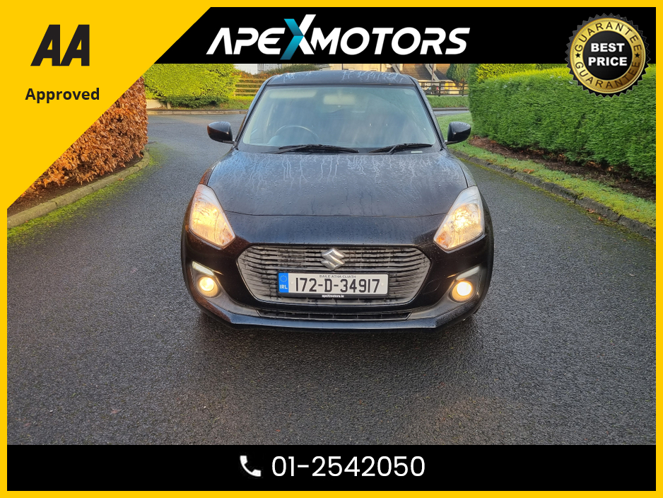 2017 Suzuki Swift FINANCE ARRANGED * TOP-SPEC SZ T 111PS * NEW MODEL * PETROL 5DR * NEW NCT DEC-27 * 2-KEYS * 9-STAMPS SERVICE HISTORY * IMMACULATE * AA APPROVED * 101 SAFETY CHECKLIST* COLOUR REVERSE CAMERA 01-2542050 €8,749