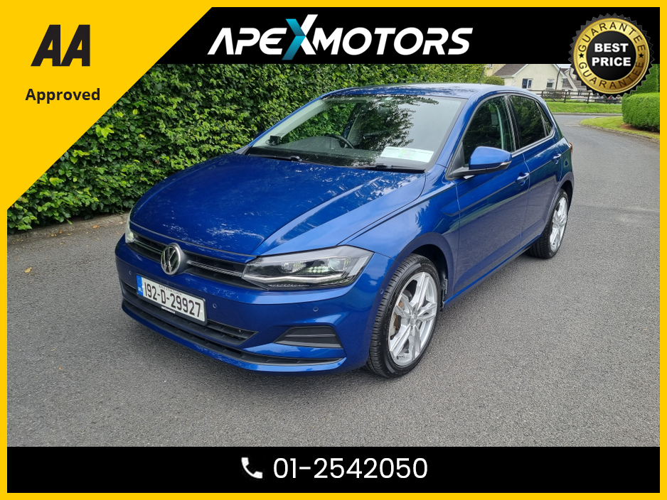 2019 Volkswagen Polo FINANCE ARRANGED * 1.0 NEW MODEL  * TOP-SPEC * LOW LOW KMs * TSi-COMFORTLINE * NEW NCT SEP-27 * AUTOMATIC (DSG) * ONLY 25K KMs * AA APPROVED * 101 SAFETY CHECKLIST * IMMACULATE * COLOUR REVERSE CAMERA €16,949