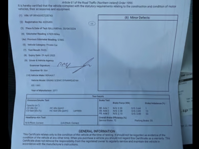 2017 Renault Grand Scenic 7 SEATER DYNAMIQUE NAV DCI €13,000